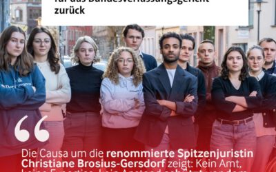 Pres­se­mit­tei­lung: Demo­kra­tie in Gefahr: Rück­zug von Frau­ke Bro­si­us-Gers­dorf ist Armuts­zeug­nis für poli­ti­sche Kultur